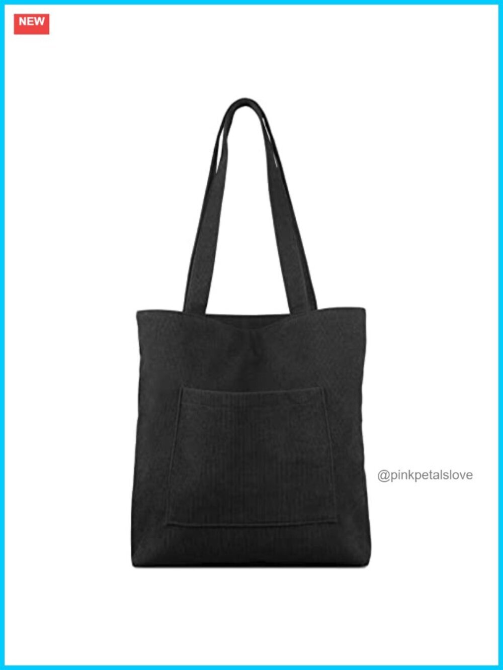 Corduroy Tote Bag with Zip, Shoulder Bag Hobo Large Capacity Shopping Bag with